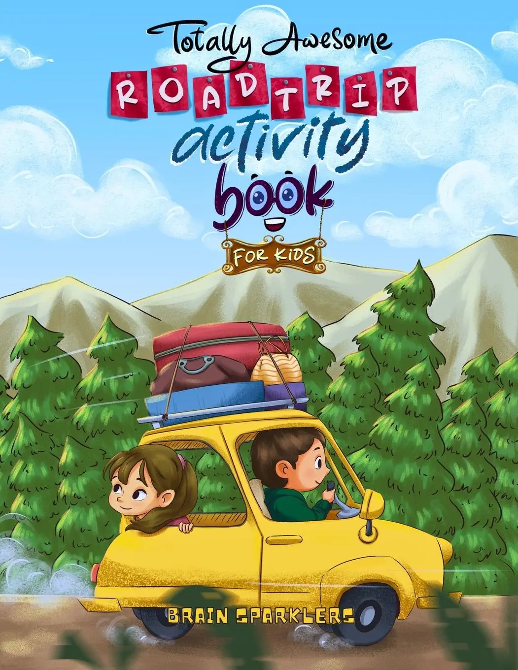 Cover: 9789083521343 | Totally Awesome Road trip Activity Book for Kids | Brain Sparklers