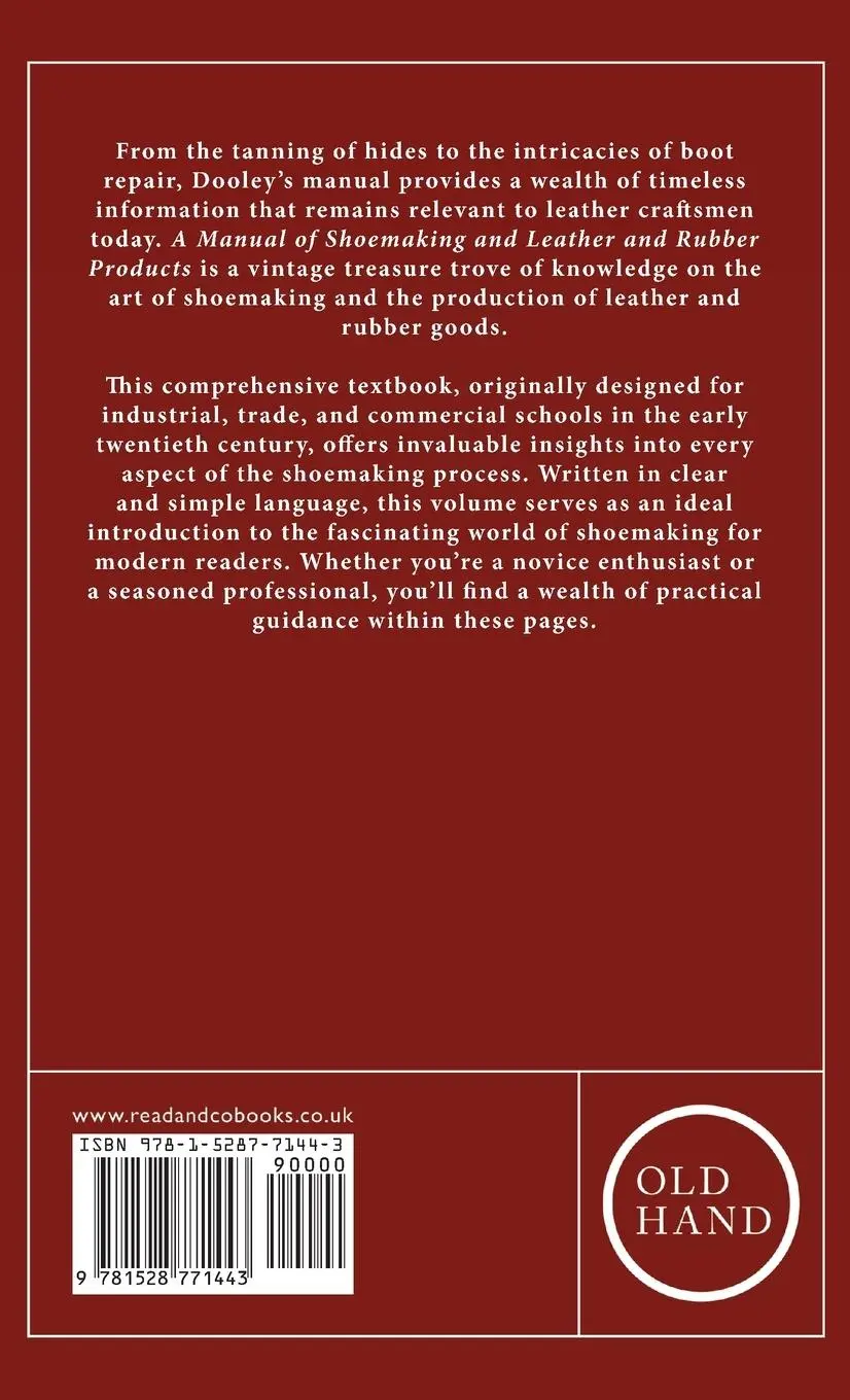Rückseite: 9781528771443 | Manual of Shoemaking and Leather and Rubber Products | W. H. Dooley