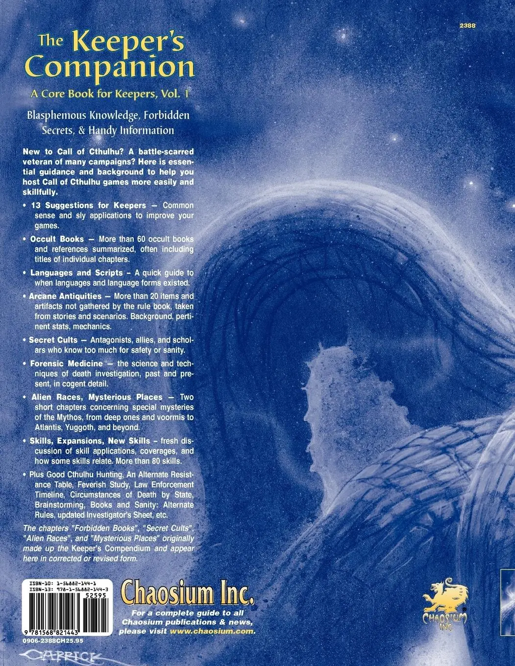 Rückseite: 9781568821443 | The Keeper's Companion Vol. 1 | Keith Herber | Taschenbuch | Englisch
