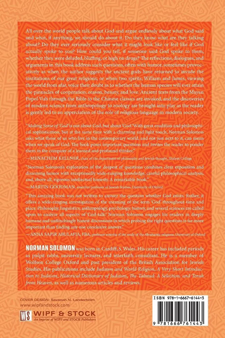 Rückseite: 9781666761443 | Making Sense of "God" | Norman Solomon | Taschenbuch | Englisch | 2023