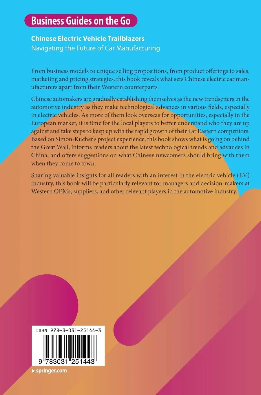 Rückseite: 9783031251443 | Chinese Electric Vehicle Trailblazers | Jan Y. Yang (u. a.) | Buch