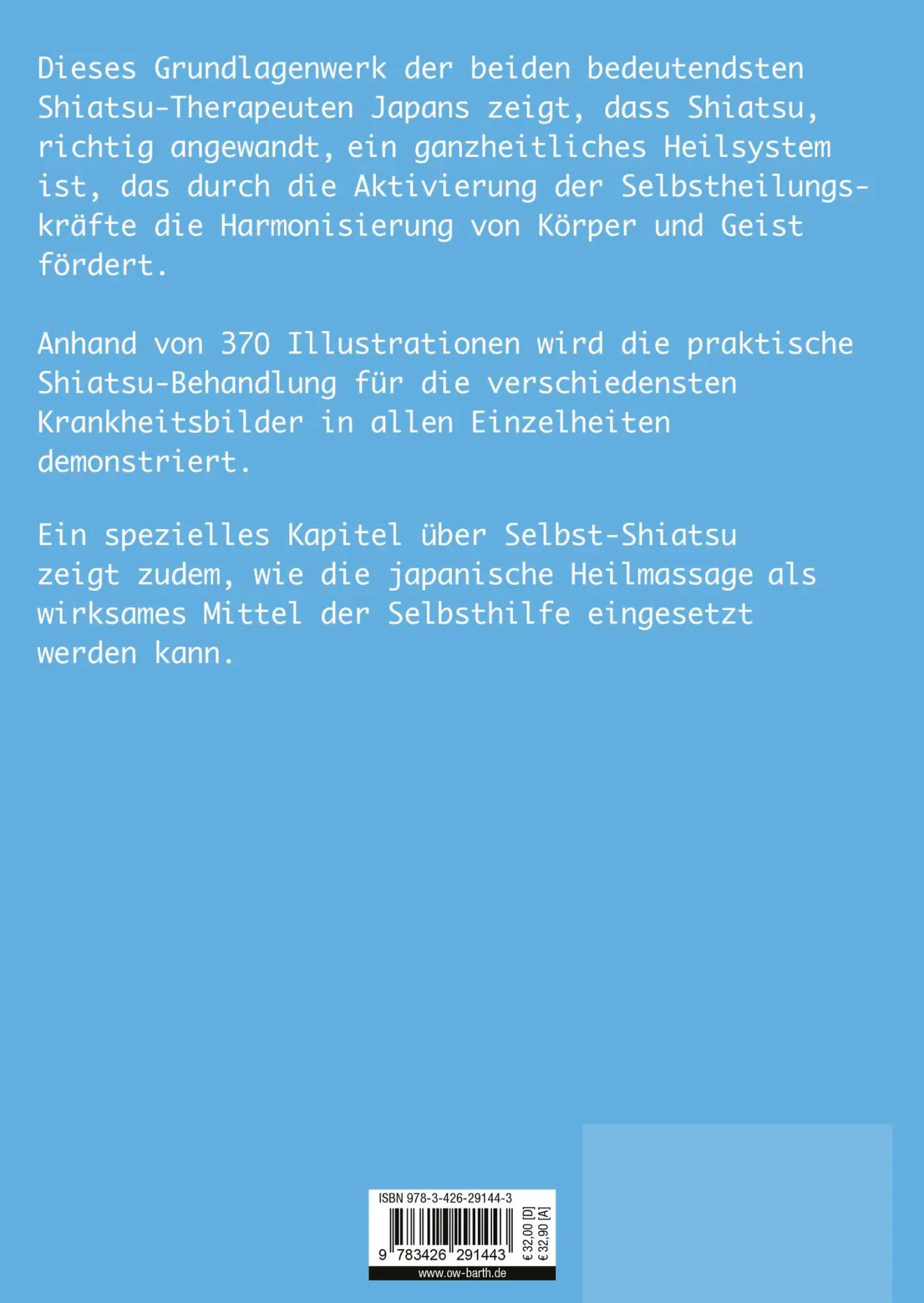 Rückseite: 9783426291443 | Das große Buch der Heilung durch Shiatsu | Shitsuto Masunaga (u. a.)