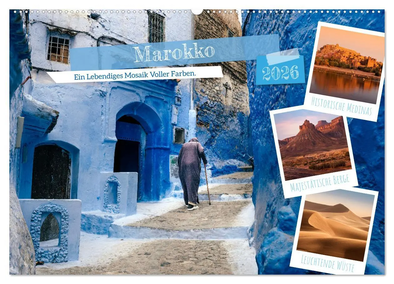 Cover: 9783457291443 | Marokko, ein lebendiges Mosaik voller Farben. (Wandkalender 2026...