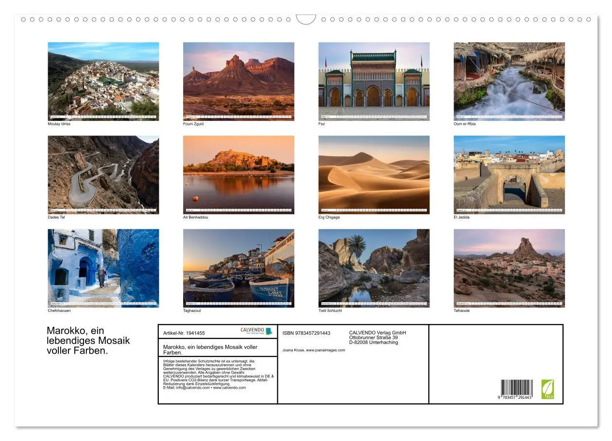Bild: 9783457291443 | Marokko, ein lebendiges Mosaik voller Farben. (Wandkalender 2026...