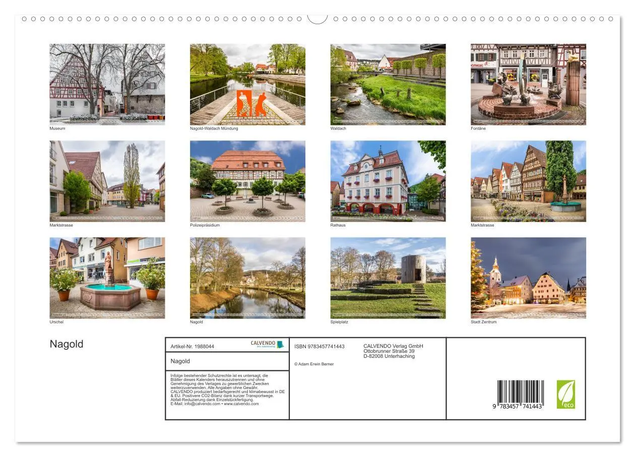 Bild: 9783457741443 | Nagold (hochwertiger Premium Wandkalender 2026 DIN A2 quer),...