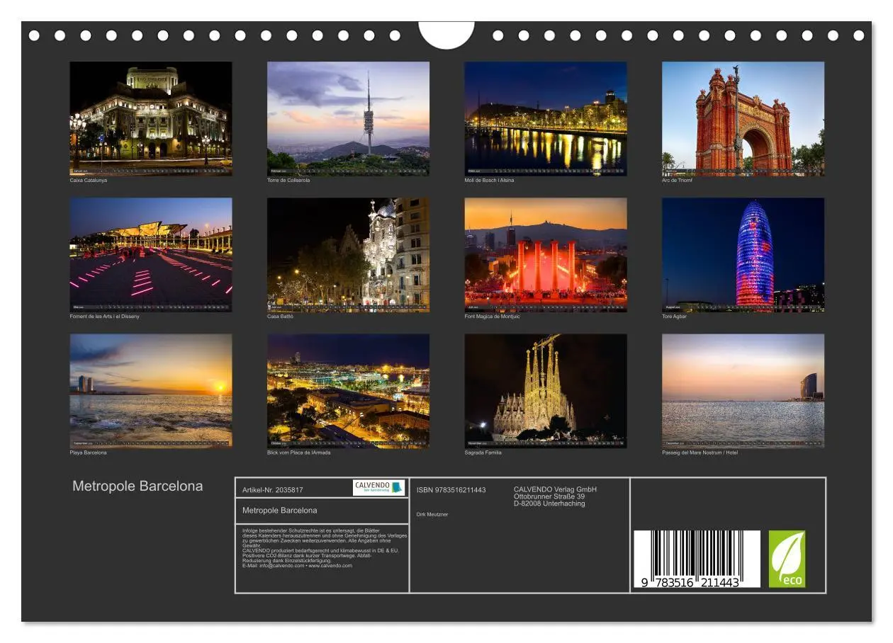 Bild: 9783516211443 | Metropole Barcelona (Wandkalender 2026 DIN A4 quer), CALVENDO...