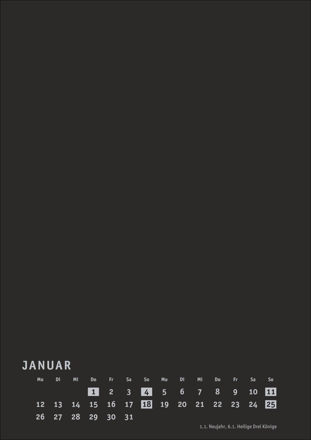 Bild: 9783756411443 | Premium-Bastelkalender schwarz A4 2026 | Heye | Kalender | 14 S.