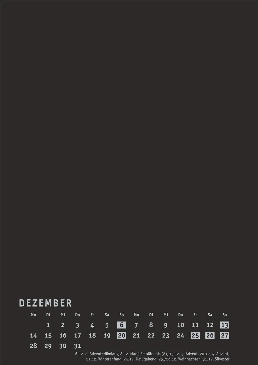Bild: 9783756411443 | Premium-Bastelkalender schwarz A4 2026 | Heye | Kalender | 14 S.
