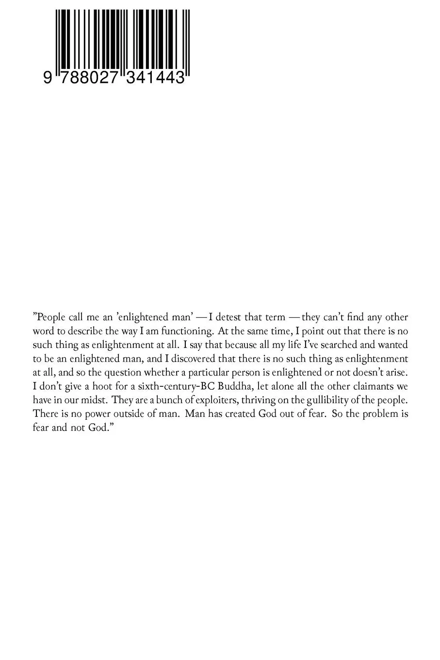 Rückseite: 9788027341443 | The Mystique of Enlightenment | U. G. Krishnamurti | Taschenbuch