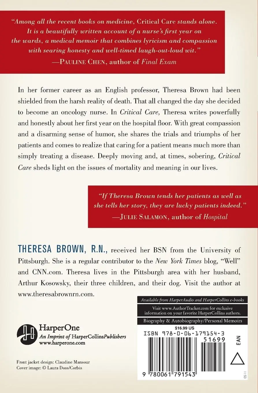 Rückseite: 9780061791543 | Critical Care | Theresa Brown | Taschenbuch | Englisch | 2011