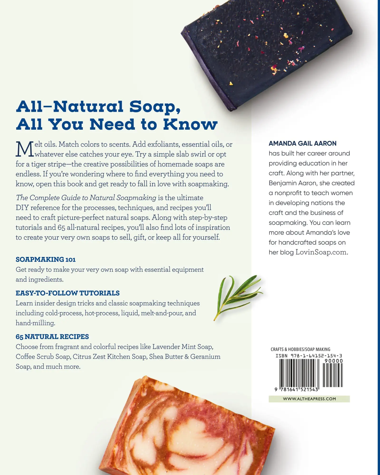Rückseite: 9781641521543 | The Complete Guide to Natural Soap Making | Amanda Gail Aaron | Buch