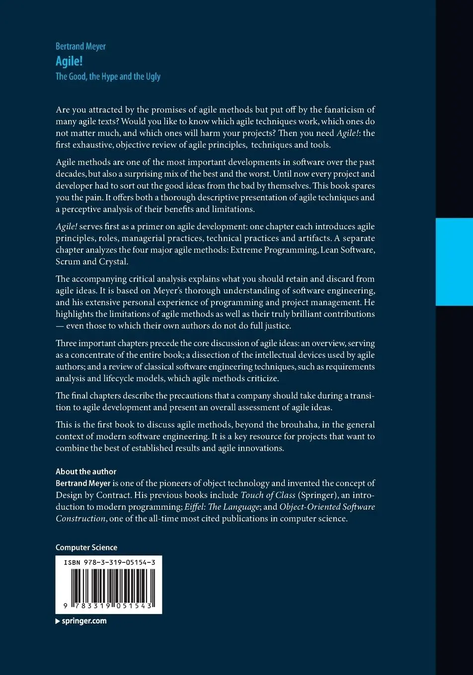 Rückseite: 9783319051543 | Agile! | The Good, the Hype and the Ugly | Bertrand Meyer | Buch | xix