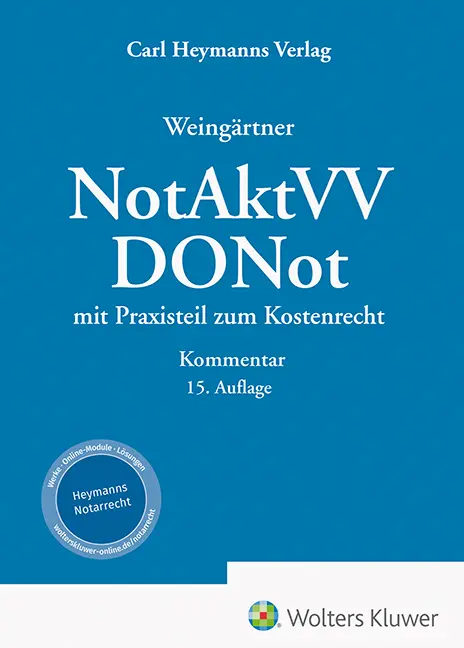 Cover: 9783452301543 | Weingärtner, DONot / NotAktVV - Kommentar | Helmut Weingärtner | Buch