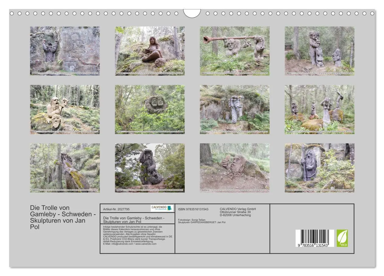 Bild: 9783516131543 | Die Trolle von Gamleby - Schweden - Skulpturen von Jan Pol...