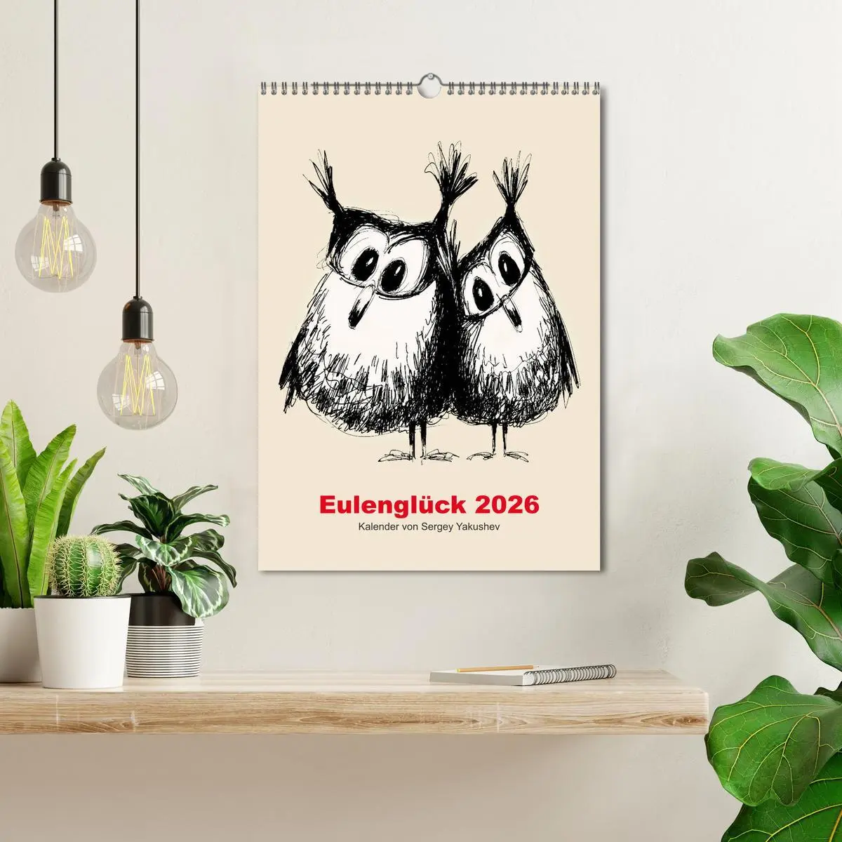 Bild: 9783516371543 | Eulenglück 2026 (Wandkalender 2026 DIN A3 hoch), CALVENDO...