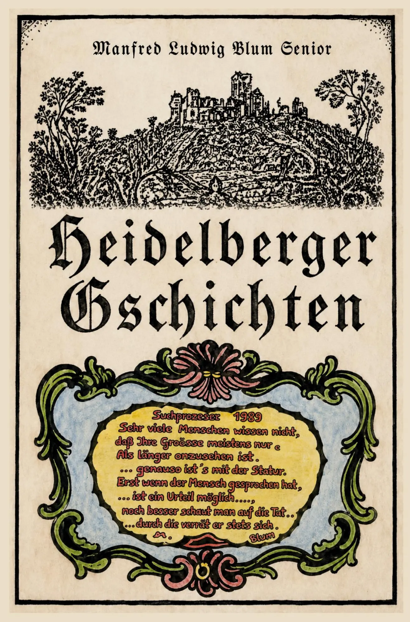 Cover: 9783692431543 | Heidelberger Gschichten | Manfred Ludwig Blum Senior | Taschenbuch