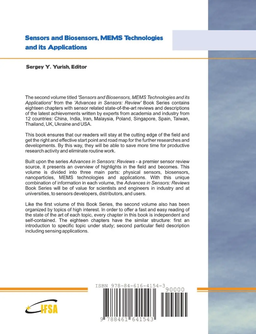 Rückseite: 9788461641543 | Sensors and Biosensors, MEMS Technologies and its Applications | Buch