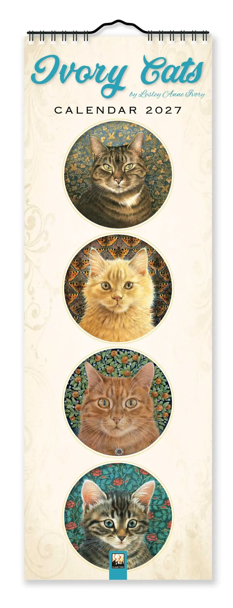 Cover: 9781806941643 | Ivory Cats - Gemalte Katzen - Slimline-Kalender 2027 - Original...