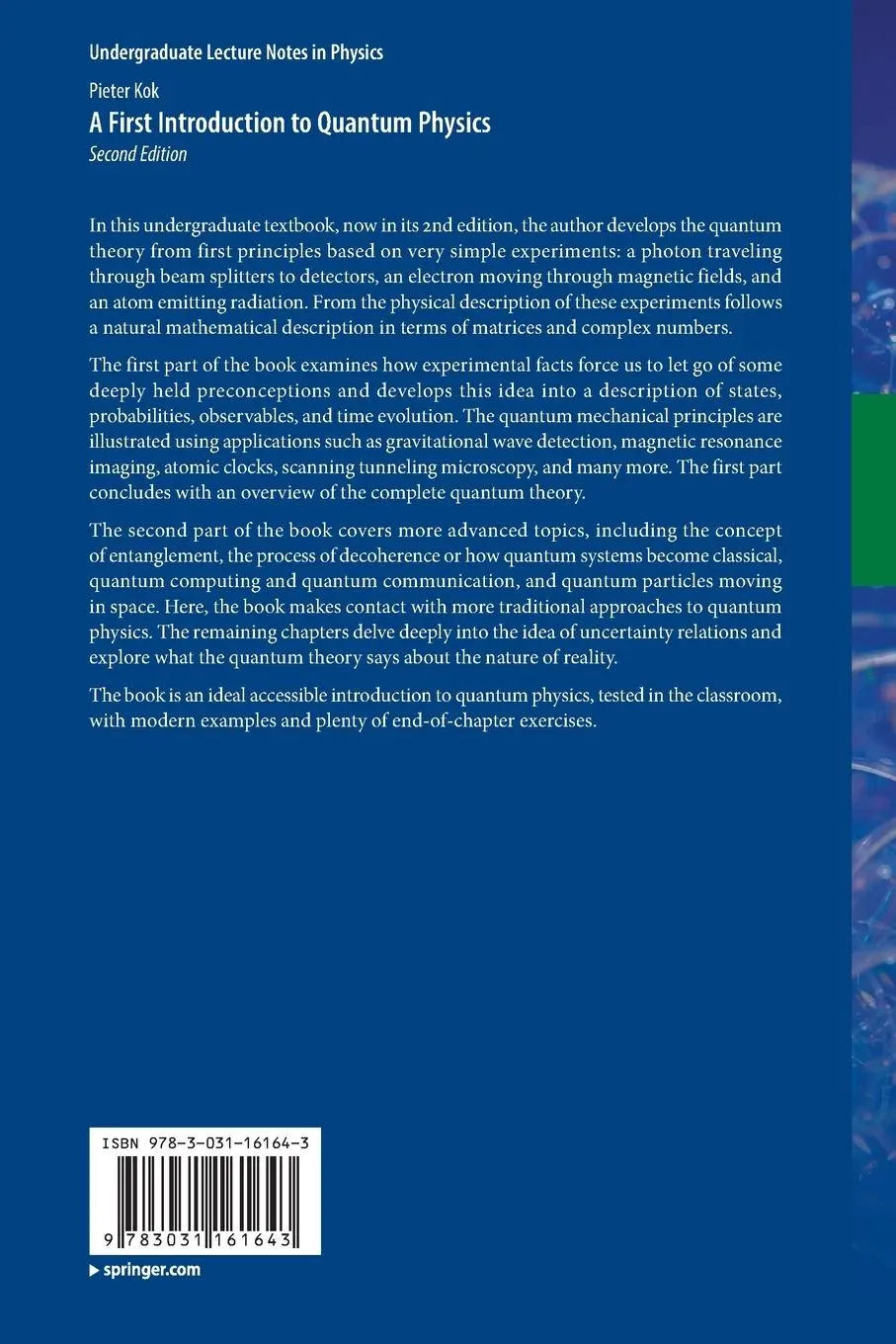 Rückseite: 9783031161643 | A First Introduction to Quantum Physics | Pieter Kok | Taschenbuch
