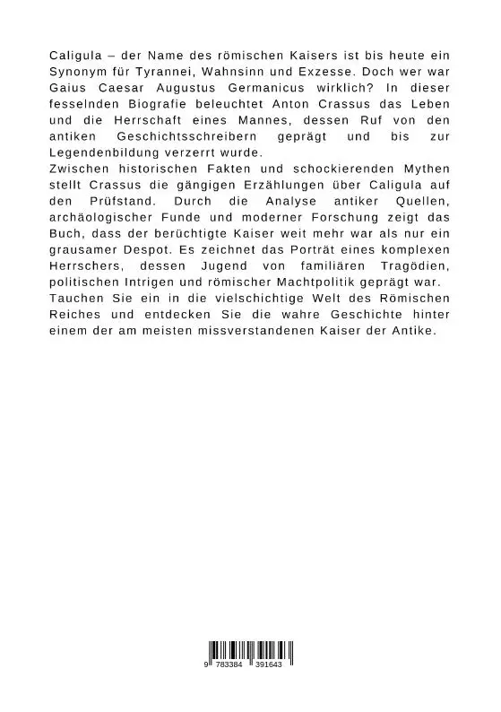 Rückseite: 9783384391643 | Caligula: Die Wahrheit hinter der Legende | Anton Crassus | Buch