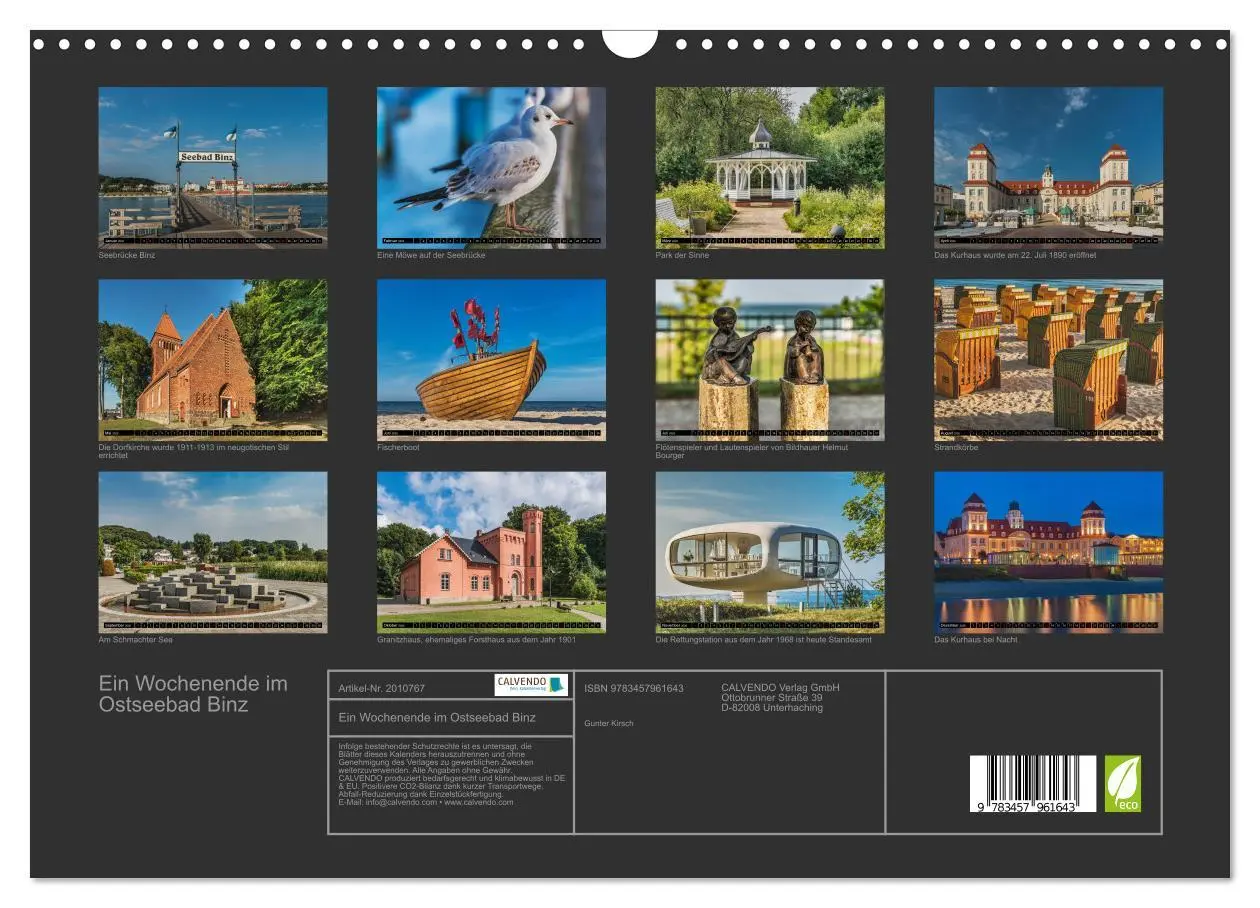 Bild: 9783457961643 | Ein Wochenende im Ostseebad Binz (Wandkalender 2026 DIN A3 quer),...