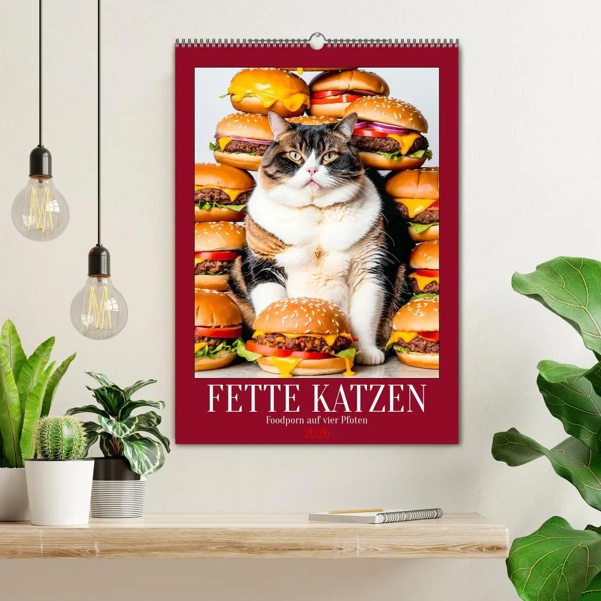 Bild: 9783516671643 | FETTE KATZEN - Foodporn auf vier Pfoten (Wandkalender 2026 DIN A2...