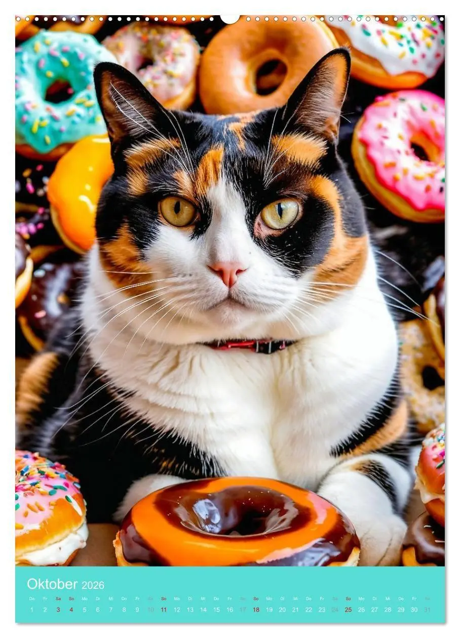 Bild: 9783516671643 | FETTE KATZEN - Foodporn auf vier Pfoten (Wandkalender 2026 DIN A2...