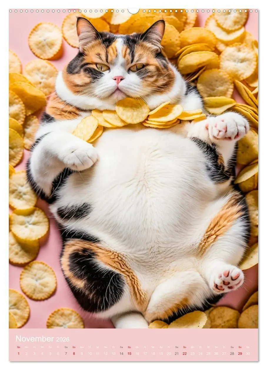 Bild: 9783516671643 | FETTE KATZEN - Foodporn auf vier Pfoten (Wandkalender 2026 DIN A2...