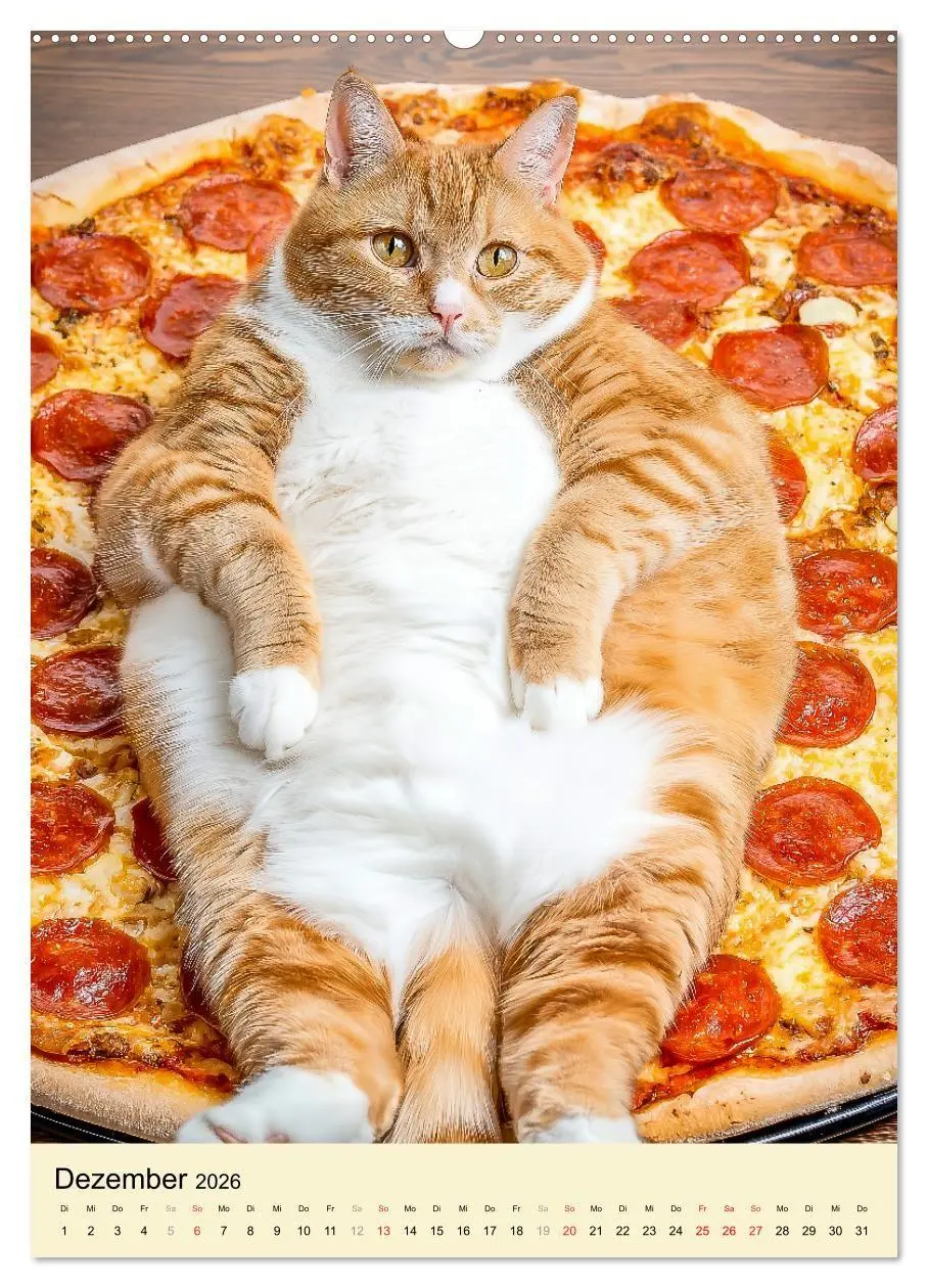 Bild: 9783516671643 | FETTE KATZEN - Foodporn auf vier Pfoten (Wandkalender 2026 DIN A2...
