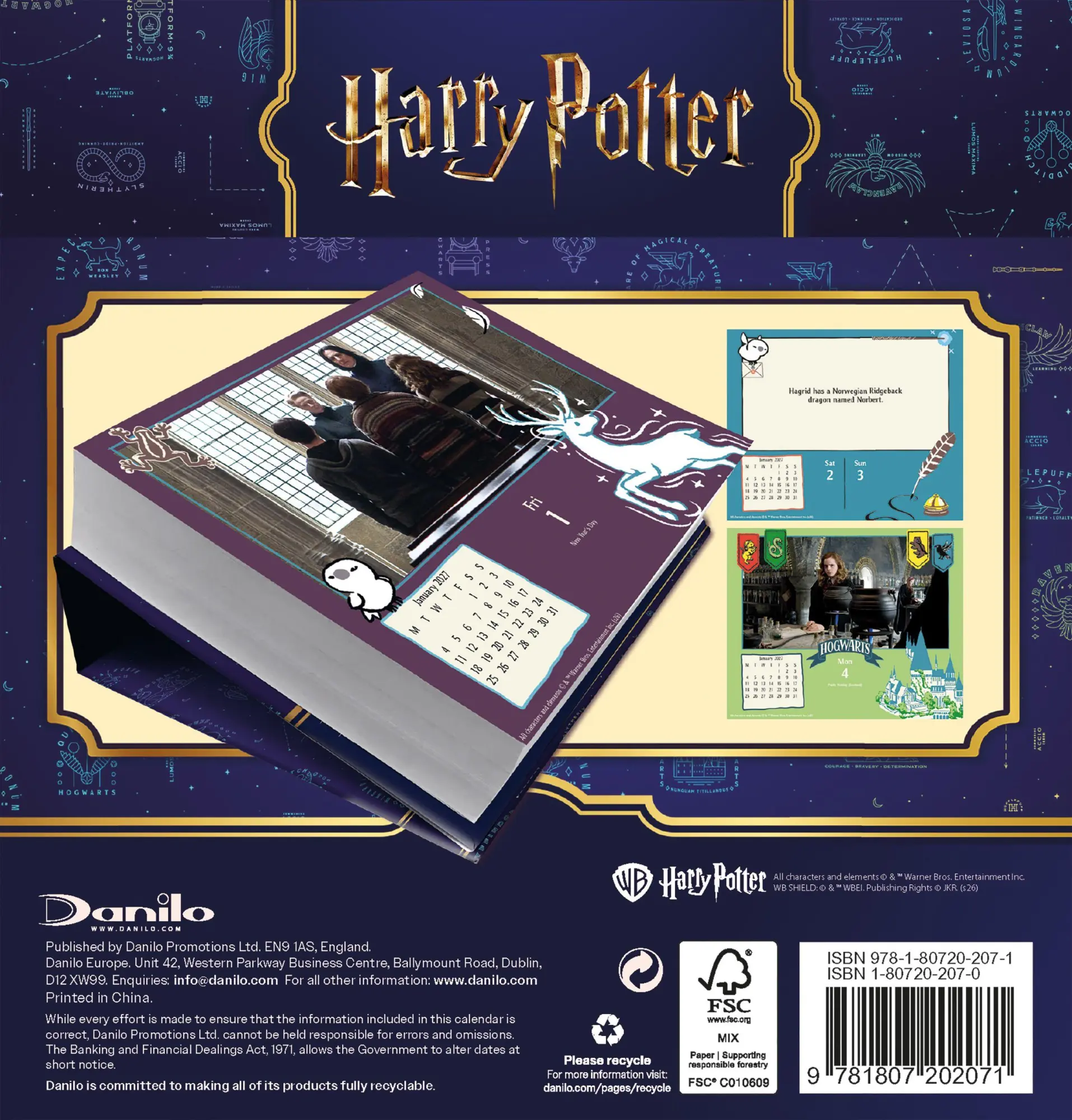 Rückseite: 9783803531643 | Harry Potter 2027 | Original Danilo-Tagesabreißkalender [Kalendar]