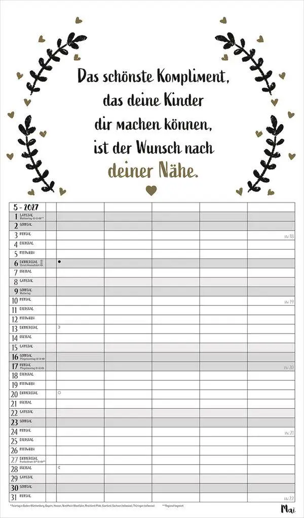 Bild: 9783819301643 | Visual Words Familienplaner 2027 | Verlag Korsch | Kalender | 14 S.