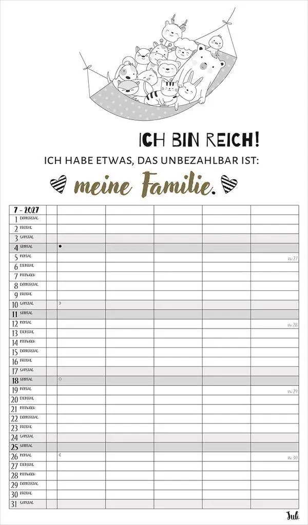 Bild: 9783819301643 | Visual Words Familienplaner 2027 | Verlag Korsch | Kalender | 14 S.