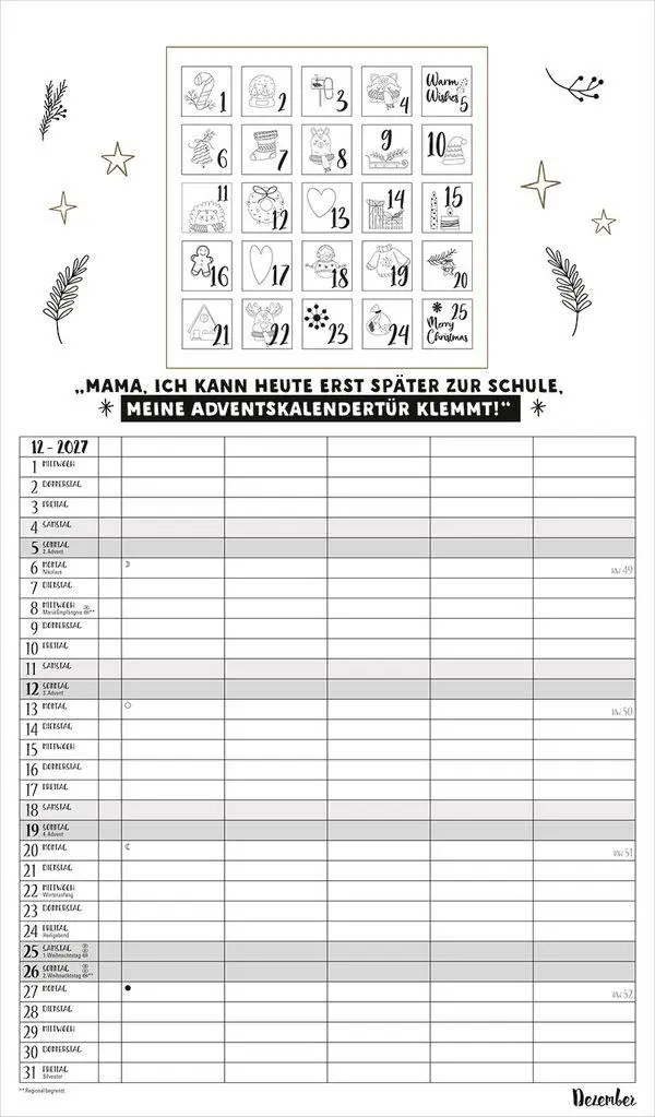 Bild: 9783819301643 | Visual Words Familienplaner 2027 | Verlag Korsch | Kalender | 14 S.
