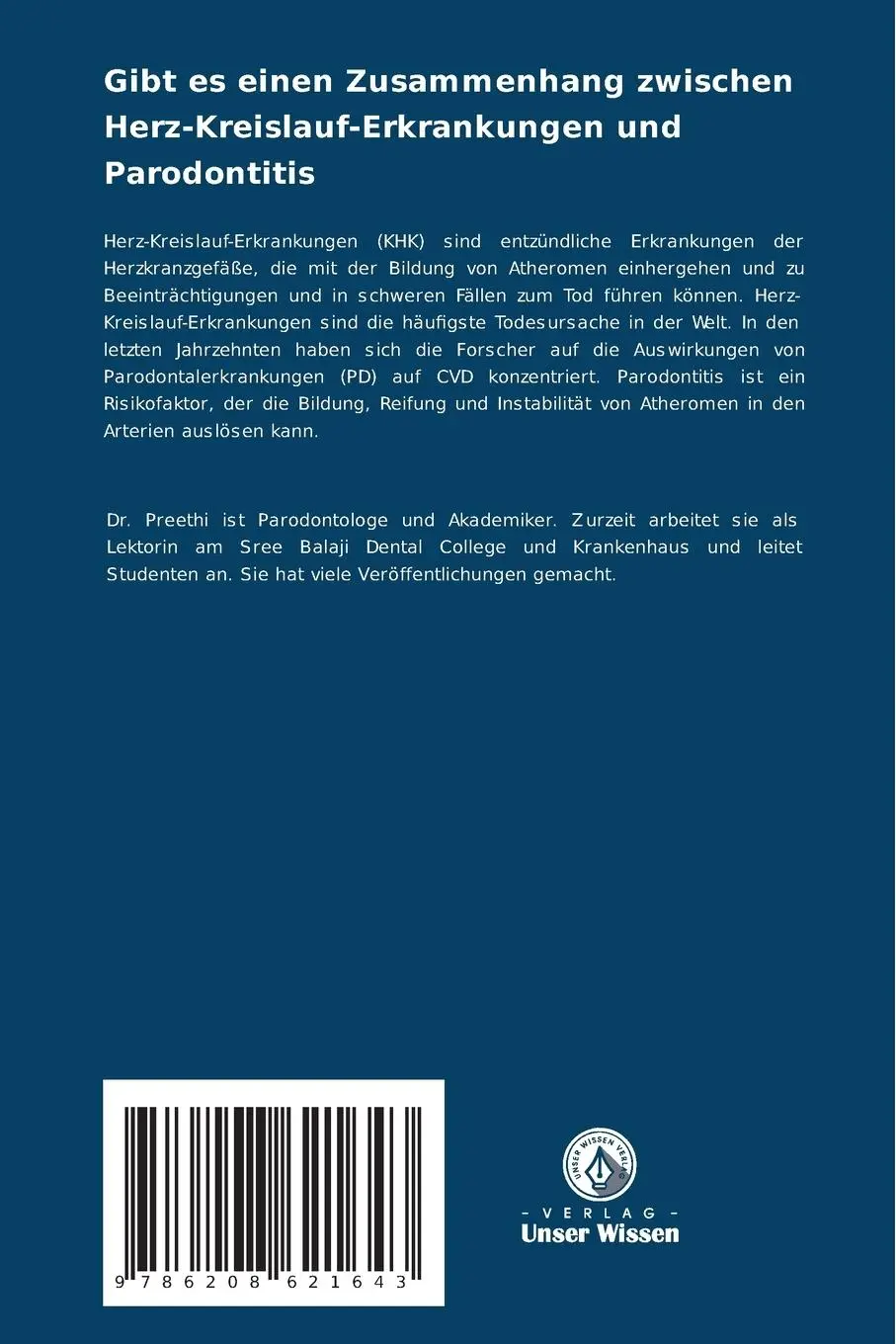 Rückseite: 9786208621643 | Gibt es einen Zusammenhang zwischen Herz-Kreislauf-Erkrankungen und...