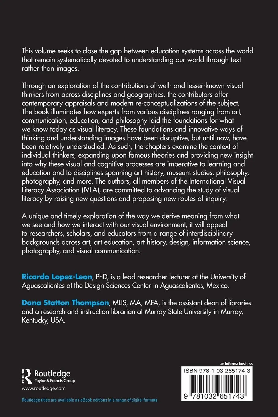 Rückseite: 9781032651743 | Connecting Visual Literacy to Theory | Ricardo Lopez-Leon (u. a.)