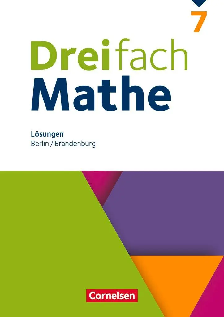 Cover: 9783060001743 | Dreifach Mathe 7. Schuljahr. Berlin und Brandenburg - Lösungen zum...