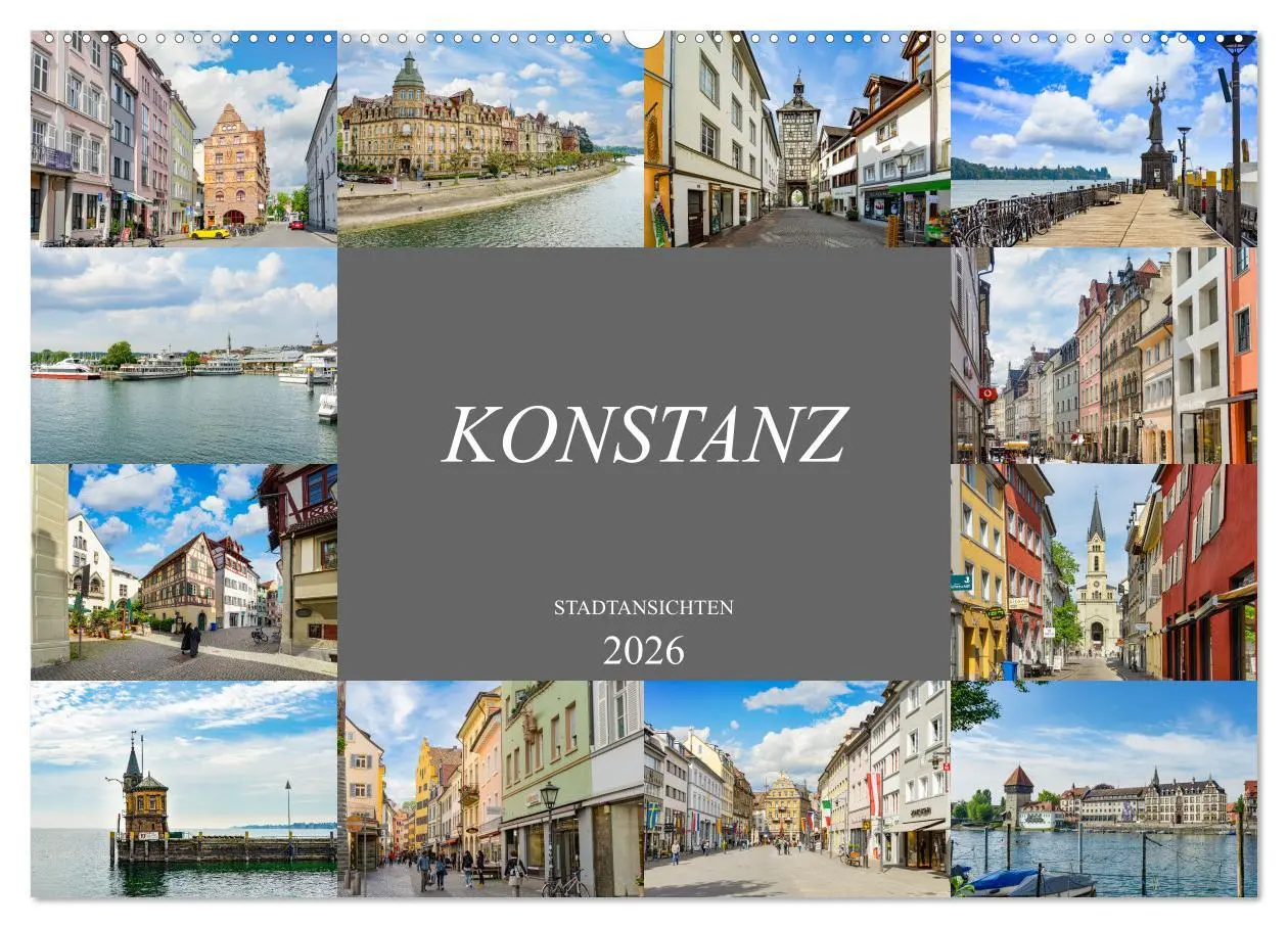 Cover: 9783457641743 | Konstanz Stadtansichten (Wandkalender 2026 DIN A2 quer), CALVENDO...