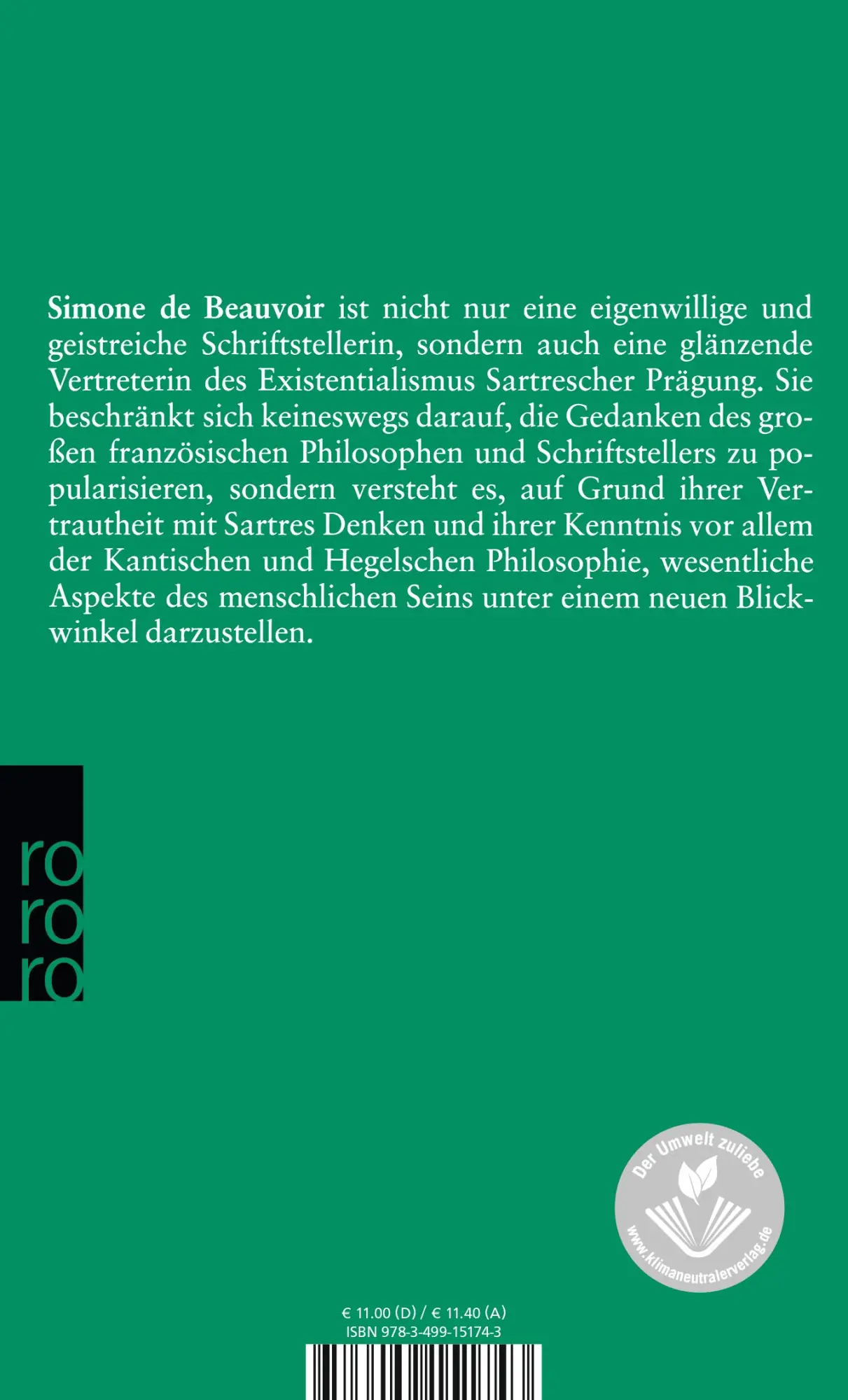 Rückseite: 9783499151743 | Soll man de Sade verbrennen? | Simone de Beauvoir | Taschenbuch | 1983