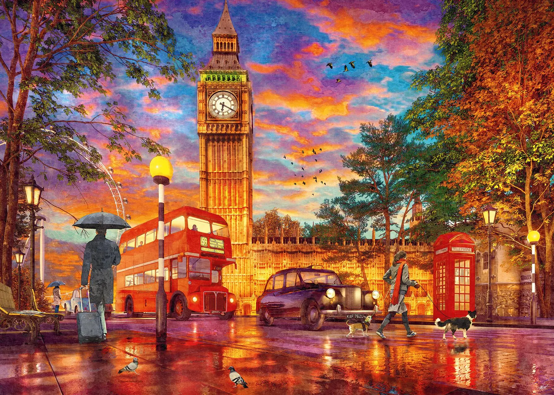 Cover: 4005555001843 | Erwachsenenpuzzle 1000 Teile - Sonnenuntergang in London | Spiel