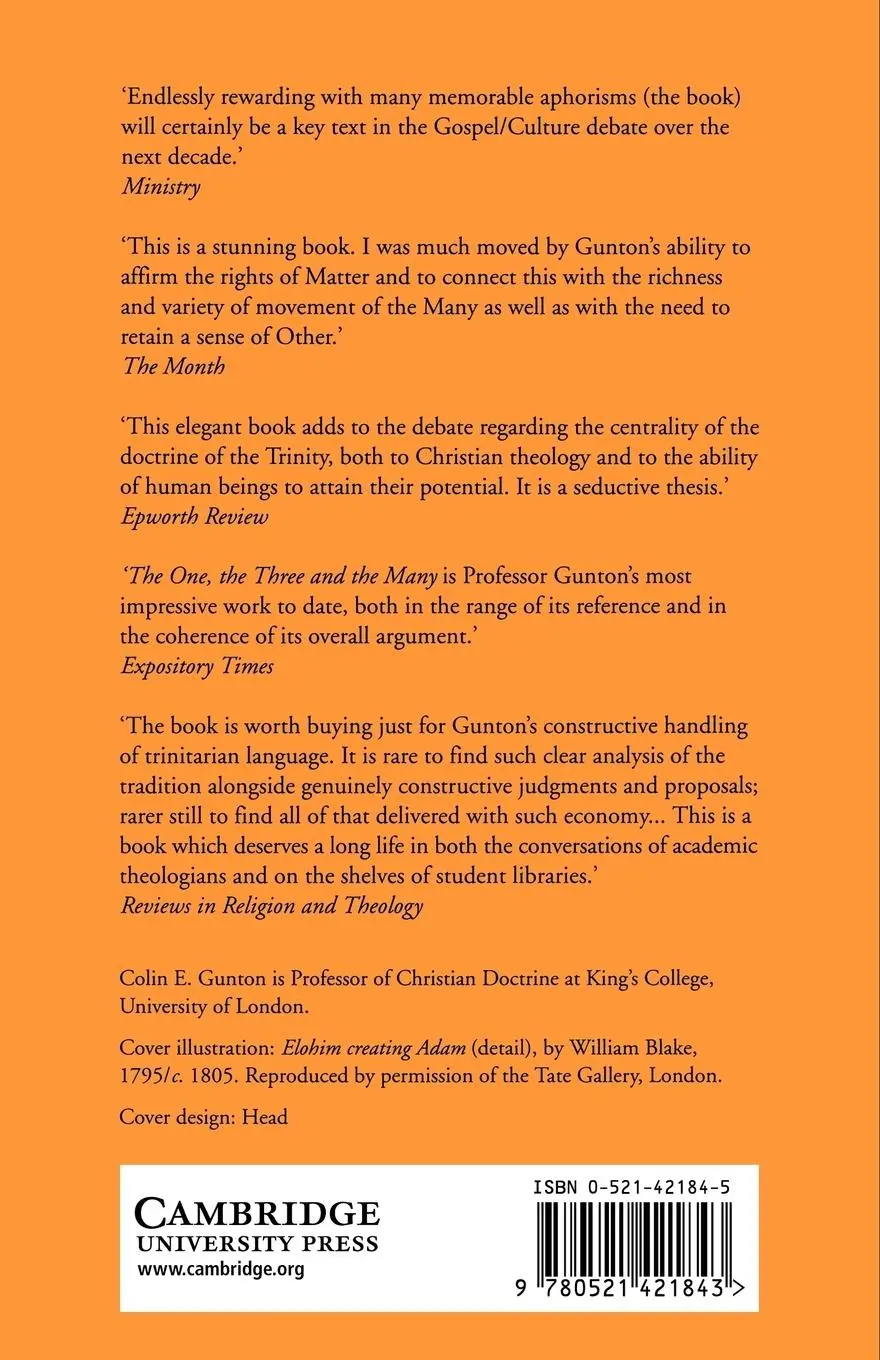 Rückseite: 9780521421843 | The One, the Three and the Many | Colin E. Gunton | Taschenbuch | 2006