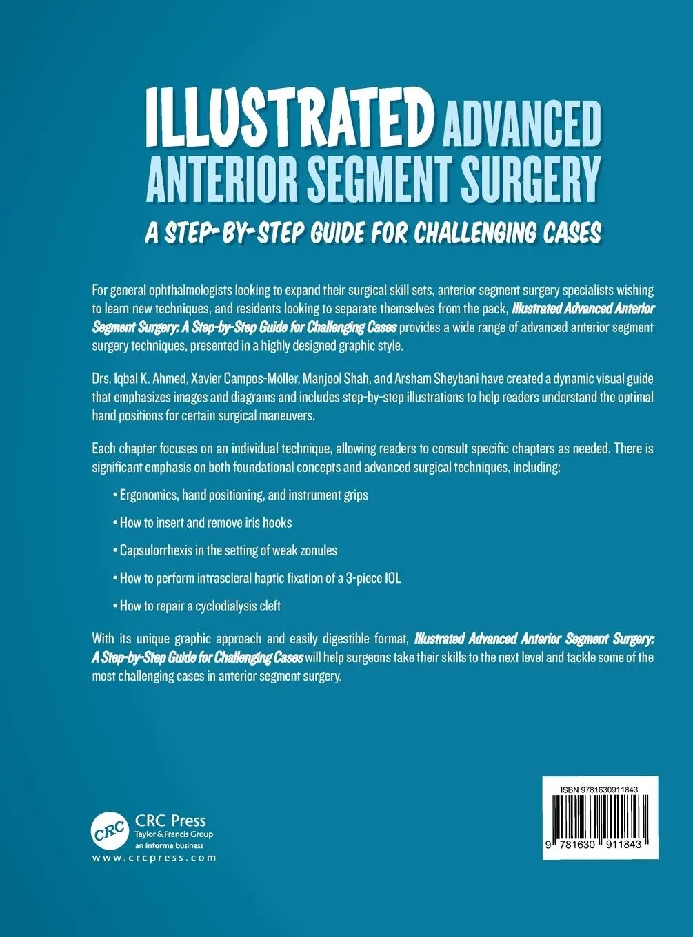 Rückseite: 9781630911843 | Illustrated Advanced Anterior Segment Surgery | Iqbal Ahmed (u. a.)