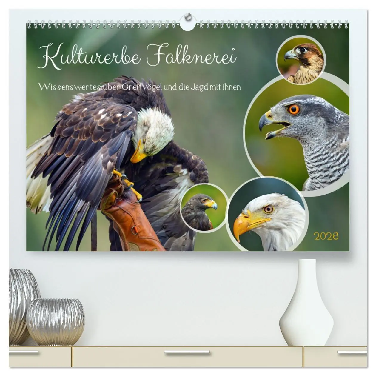 Cover: 9783457491843 | Kulturerbe Falknerei (hochwertiger Premium Wandkalender 2026 DIN A2...