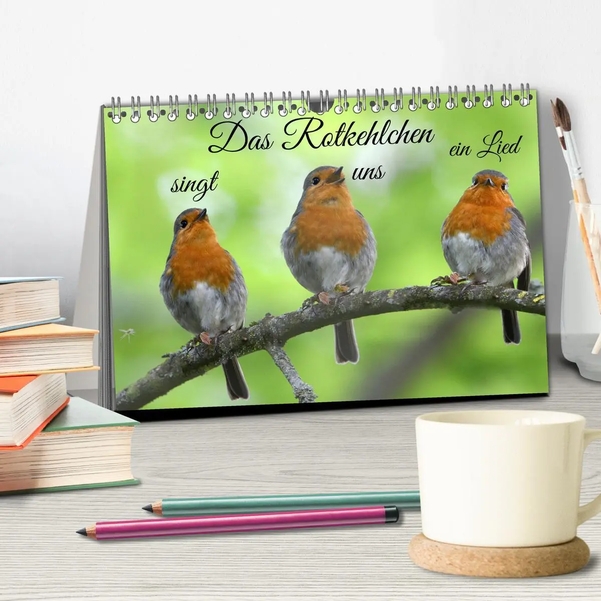 Bild: 9783457701843 | Das Rotkehlchen singt uns ein Lied (Tischkalender 2026 DIN A5...