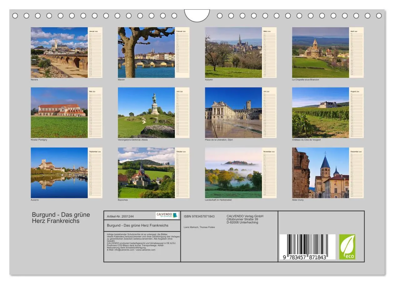 Bild: 9783457871843 | Burgund - Das grüne Herz Frankreichs (Wandkalender 2026 DIN A4...