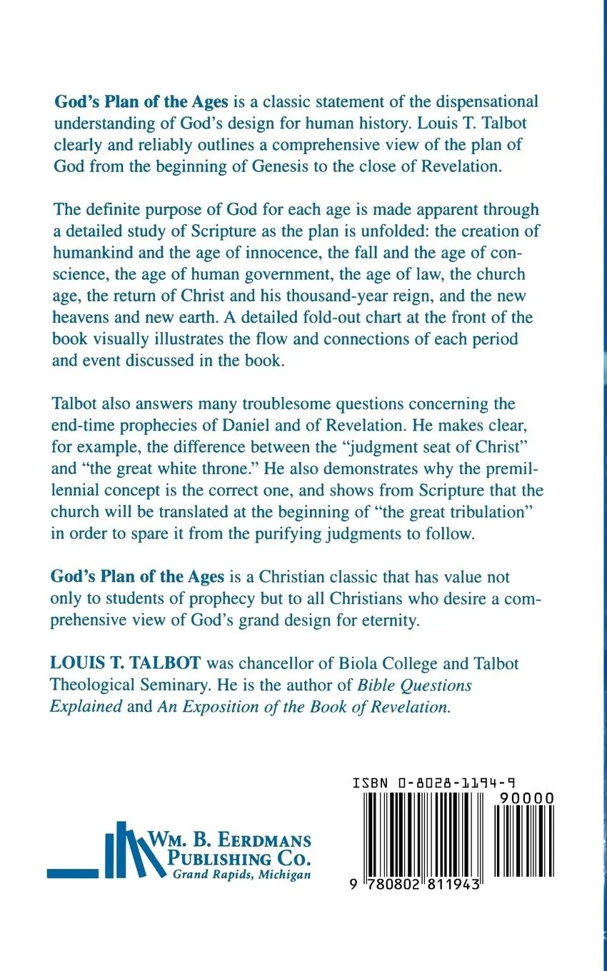 Rückseite: 9780802811943 | Gods Plan of Ages | Louis T. Talbot | Taschenbuch | Englisch