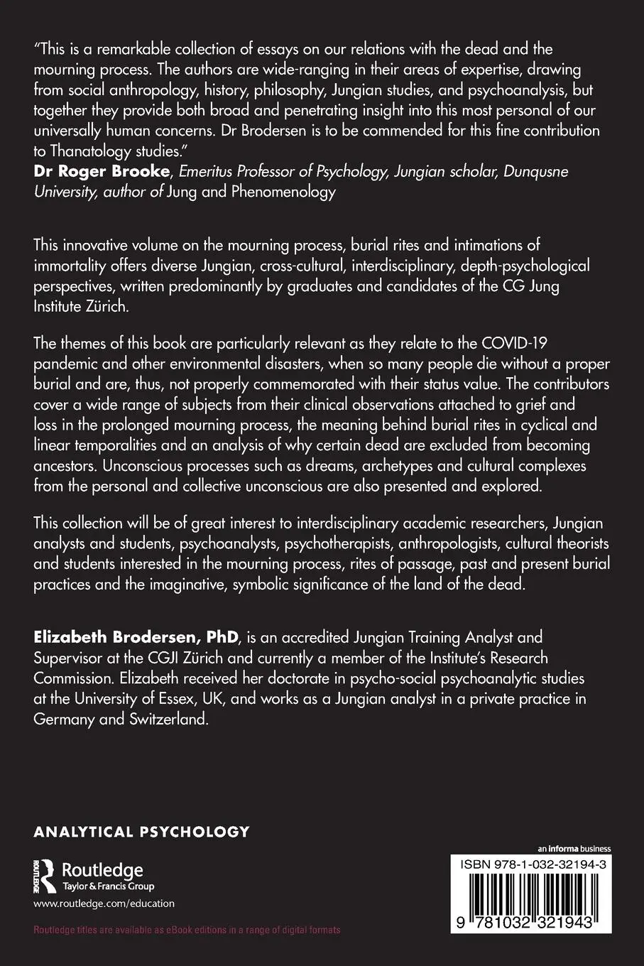 Rückseite: 9781032321943 | Jungian Dimensions of the Mourning Process, Burial Rituals and...