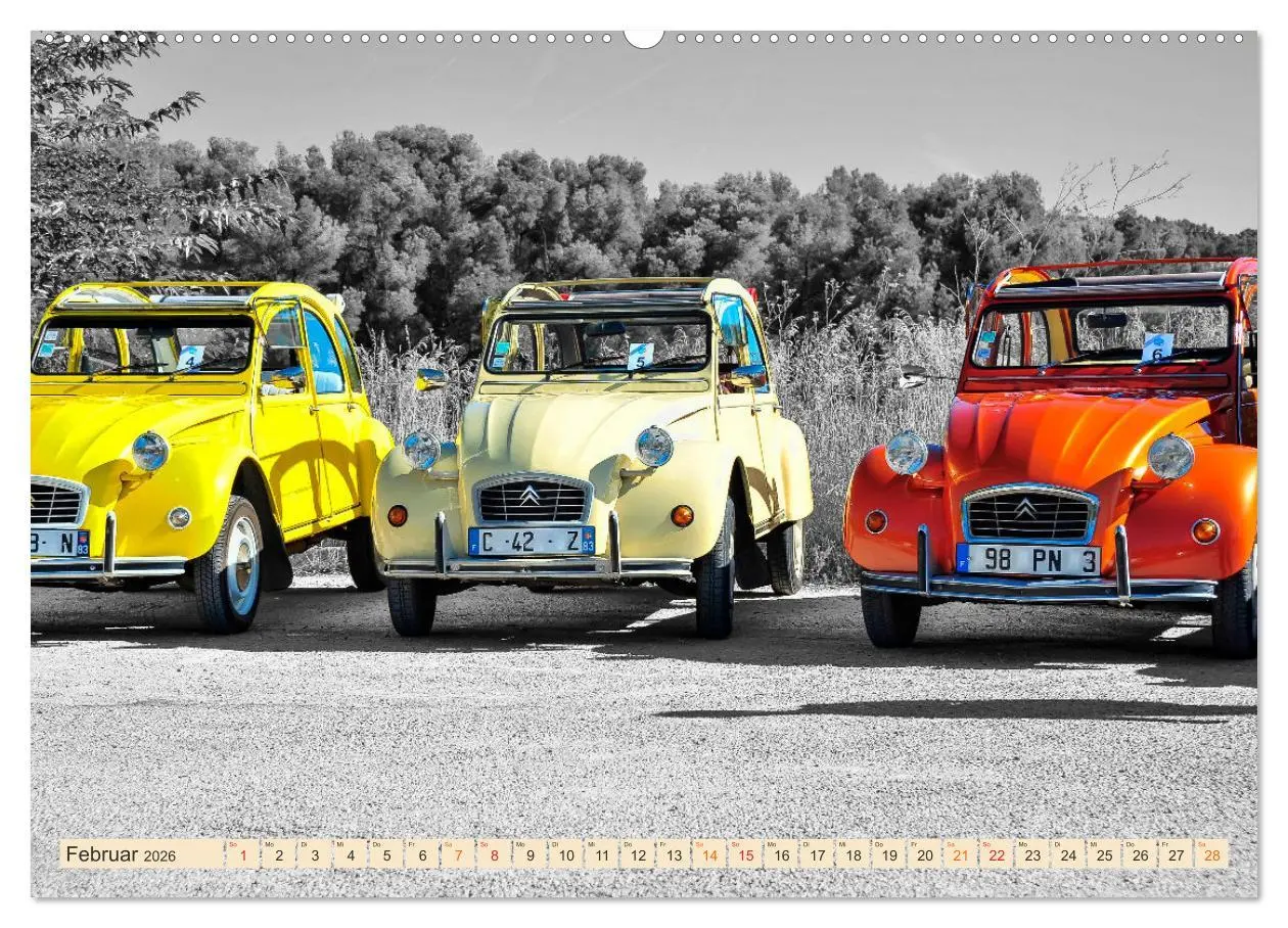 Bild: 9783457551943 | Citroën 2CV - Entenparade (Wandkalender 2026 DIN A2 quer), CALVENDO...