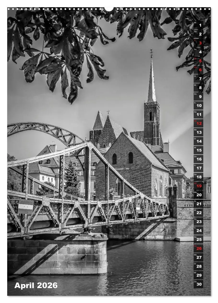 Bild: 9783516401943 | BRESLAU SCHWARZWEIß (hochwertiger Premium Wandkalender 2026 DIN A2...