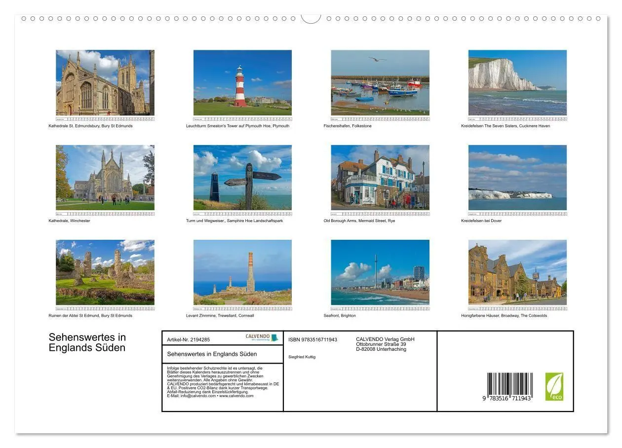 Bild: 9783516711943 | Sehenswertes in Englands Süden (hochwertiger Premium Wandkalender...