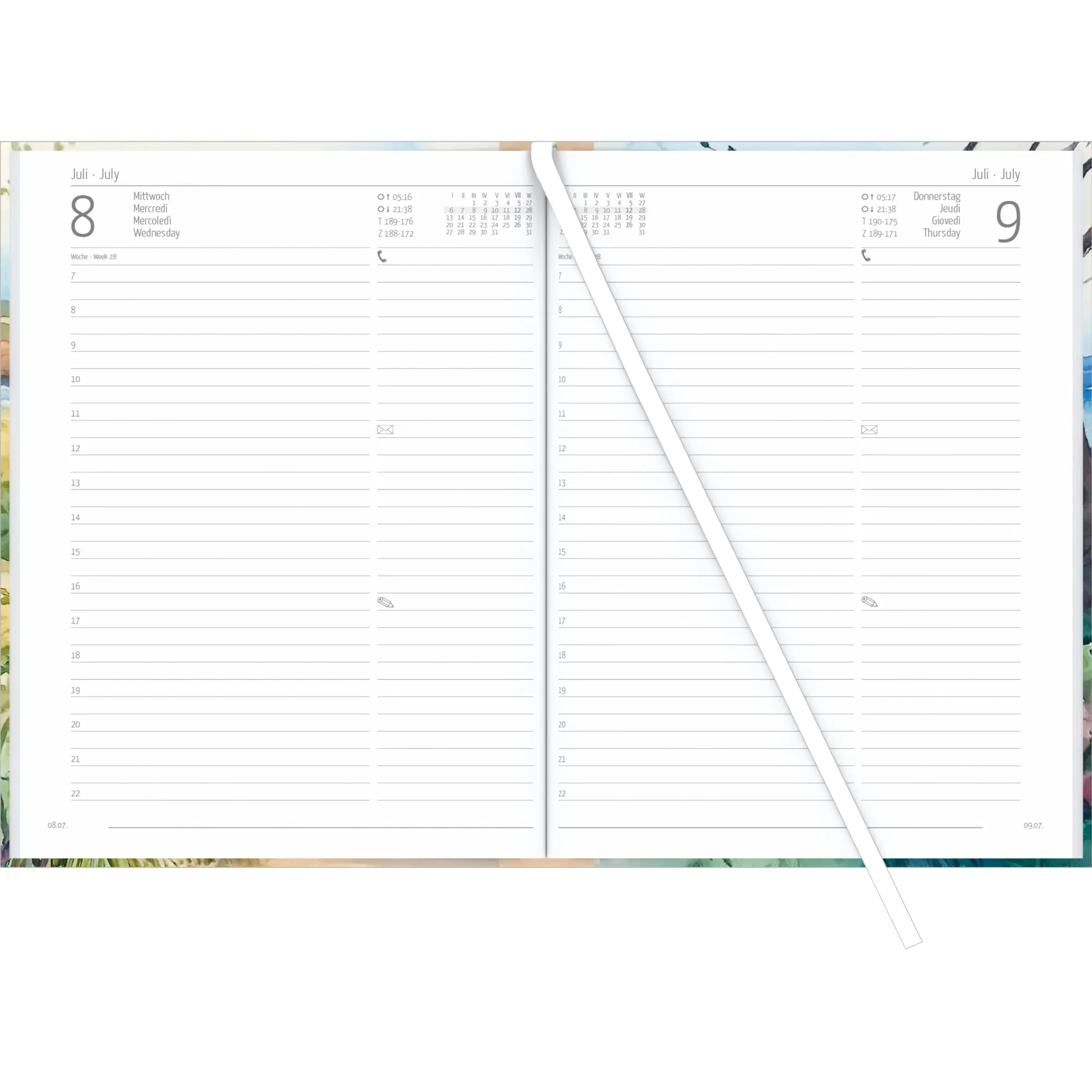 Bild: 4069095002043 | Buchkalender Style Beach 2026 - Büro-Kalender A5 - Cheftimer - 1...